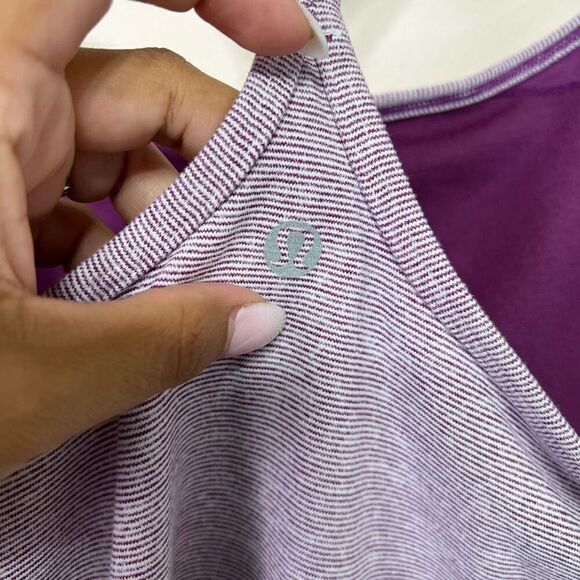 Lululemon Power Y Tank Luon 8 Purple Athletic Top Women - Picture 7 of 10